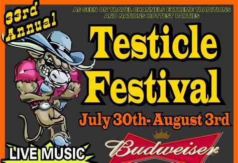 The annual Testicle Festival By whatever name you want to call them-rocky mountain oysters, Montana tendergroin, bulls jewels, cowboy caviar, swinging beef, animelles, or bollocks-just be sure to have a ball at the annual Testicle Festival happening this week at the Rock Creek Lodge in Clinton. . Montana testicle festival 2022